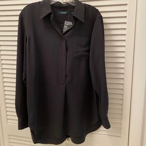 Lauren Ralph Lauren black white polka dot Blouse